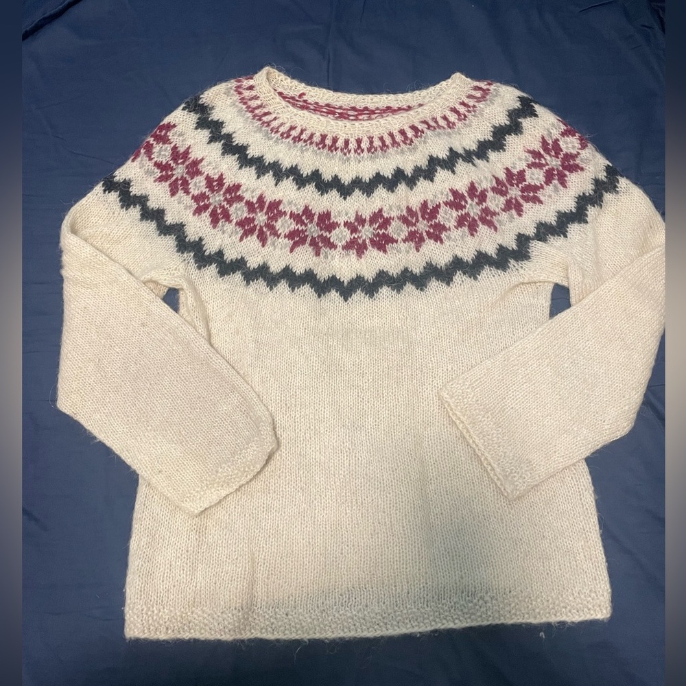 Authentic Handmade Icelandic Sweater - Lopapeysa - L/XL